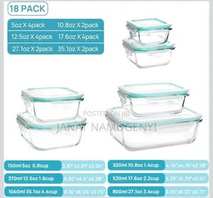 Vtopmart 18 Pack Glass Food Storage Containers