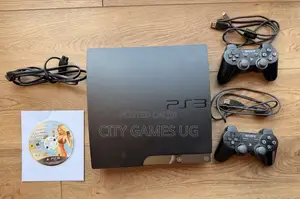 Sony Playstation 3 Console Slim Ps3 Controllers Gta v and More Games