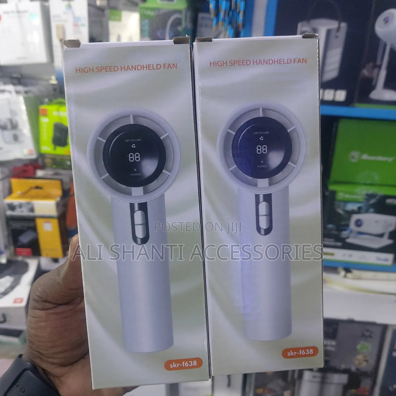 High Speed Hand Held Rechargeable Fan