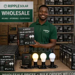 5w Portable Solar Home Lighting Kit With 3 Bulbs Phone Charging