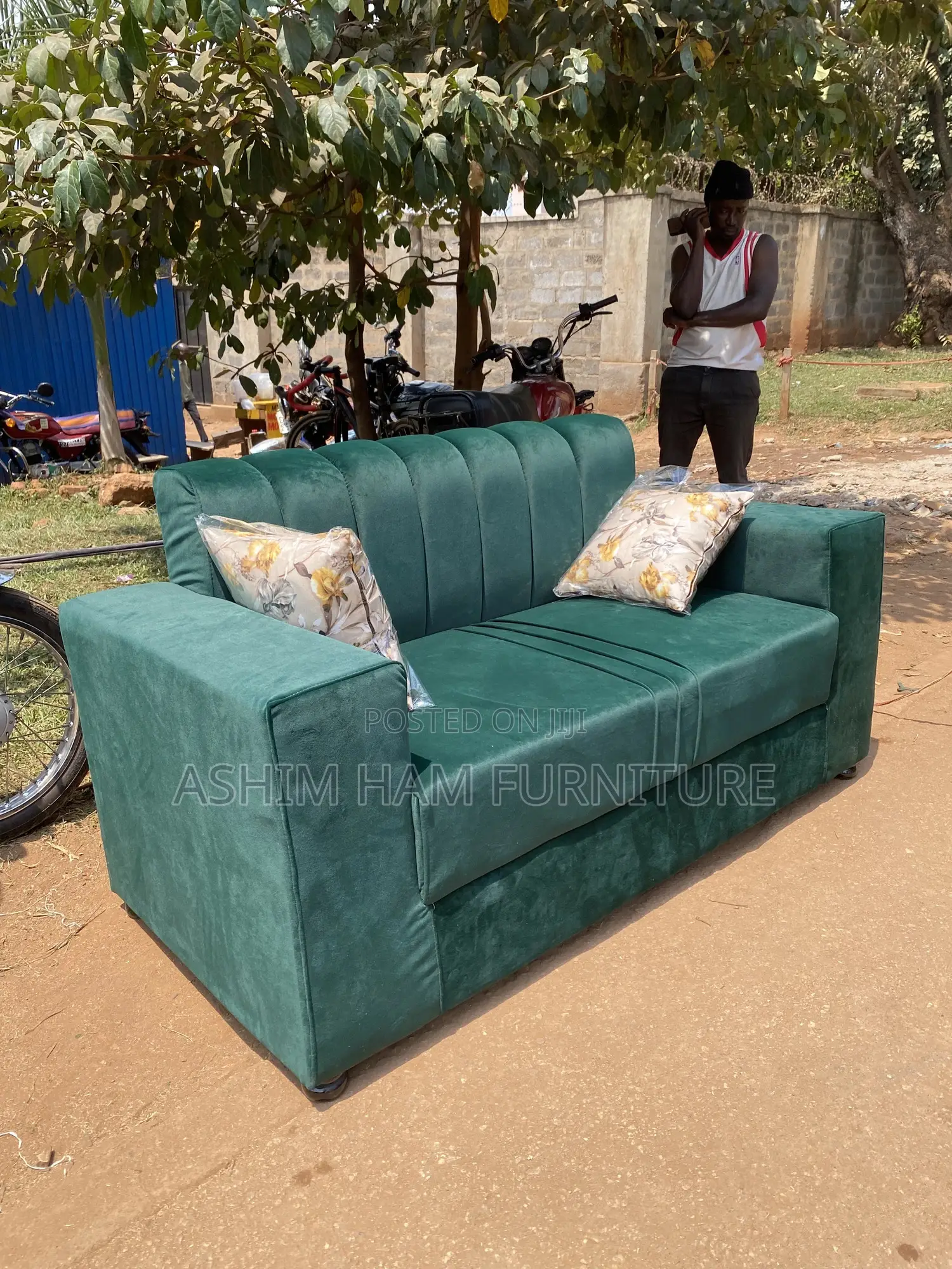 Two Seater/Grean Sofa