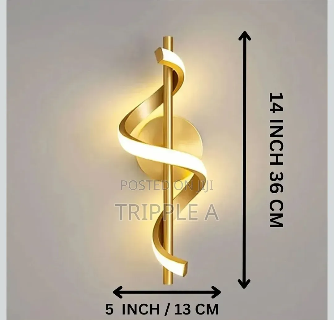 Gold Modern Elegant Spiral Wall Light