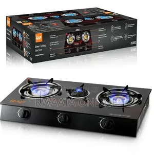 Raf Ignition Cooker 3 Burners Gas Stove With Glass Top