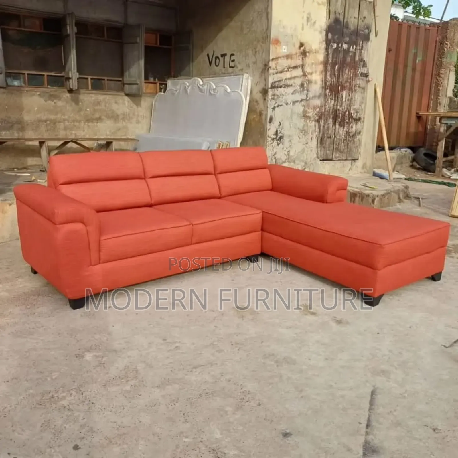 Sectioned L Sofa Set