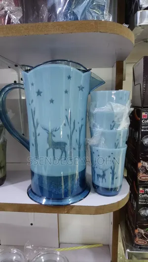 A Plastic Water Jug Set