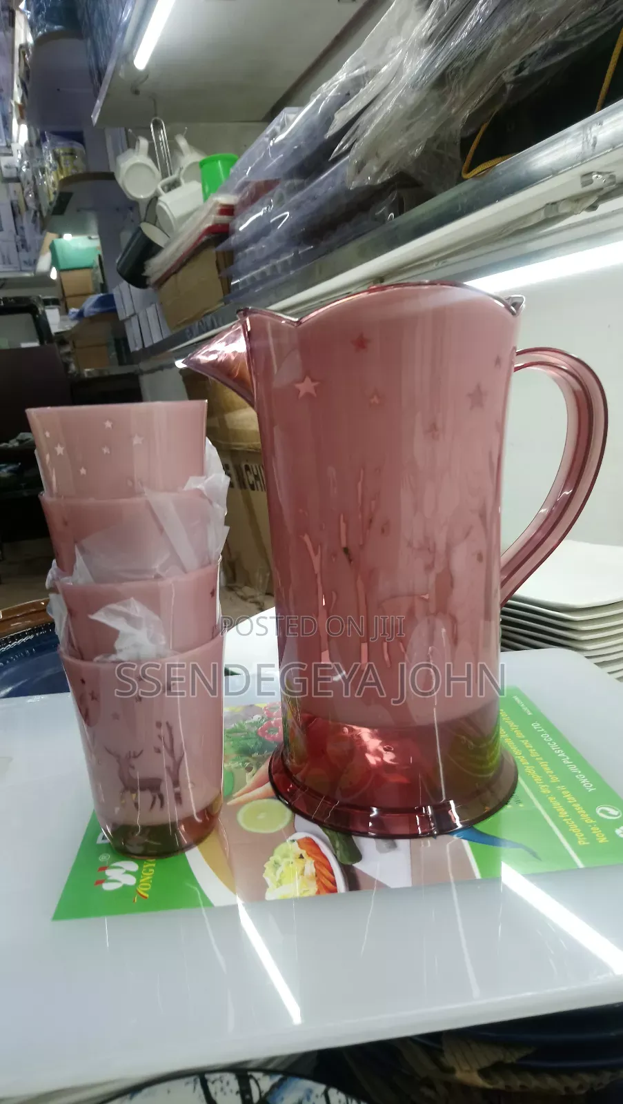 A Plastic Water Jug Set
