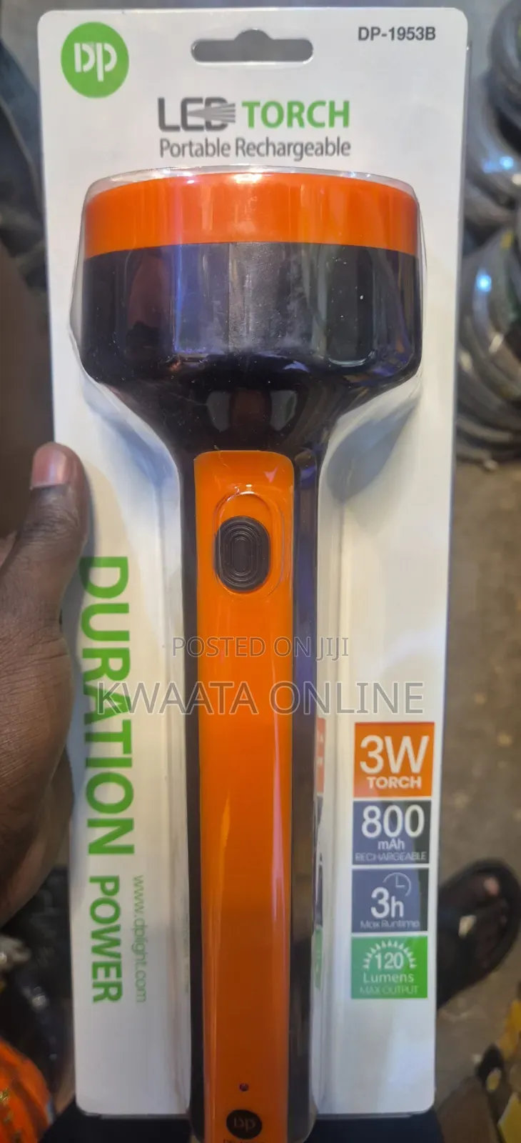 3w Rechargeable Portable Led Torch Flashlight Dp-1953b