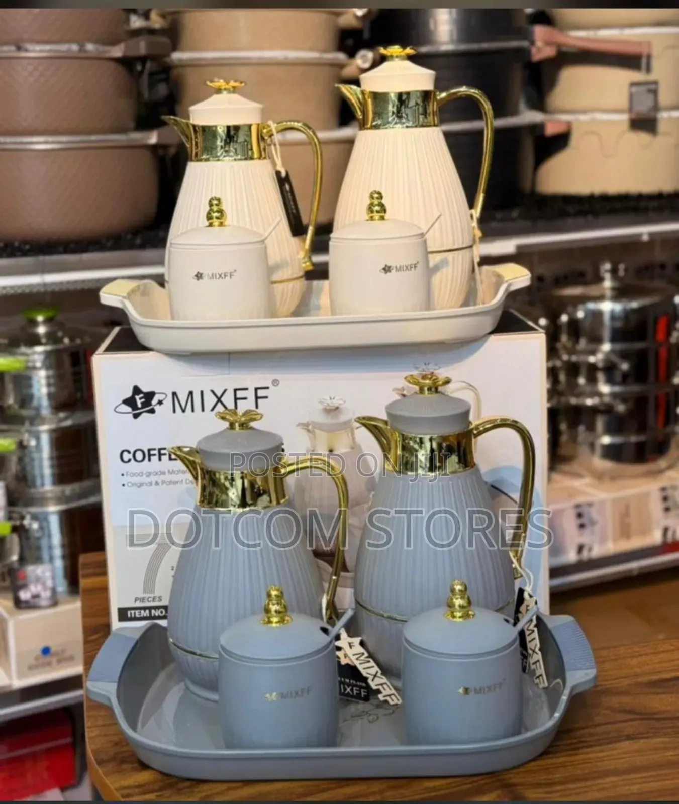 Mixff 7-Piece Coffee and Tea Vacuum Flask Set,