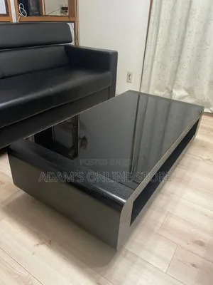 Black Glass Center Table