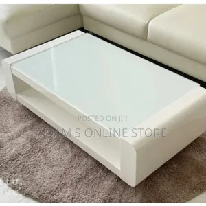 White Center Table With White Glass Center Table