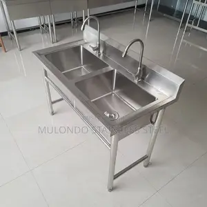 Commercial 2- Bowl Stainless Steel Sink