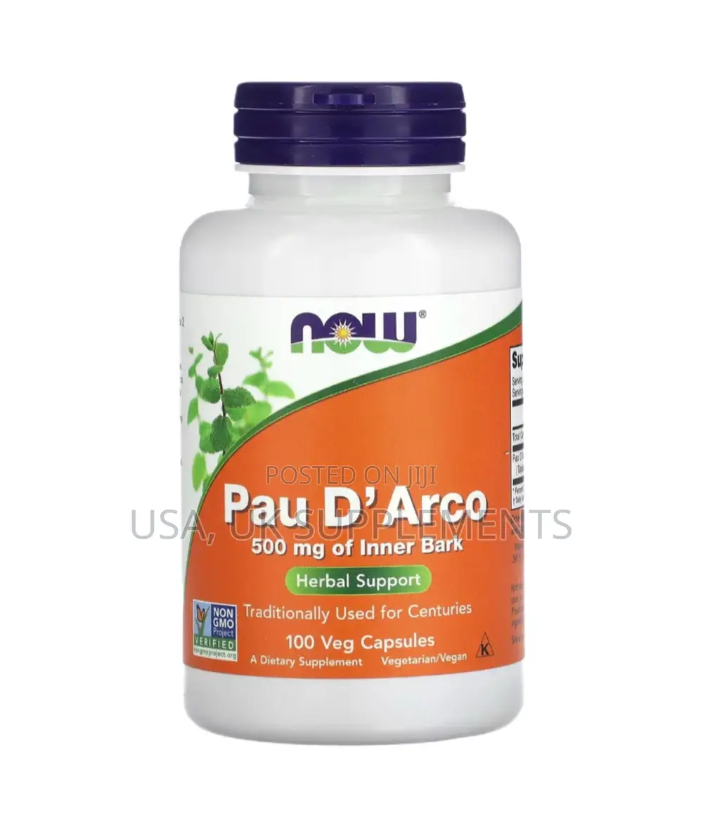 Now Pau D’ Acro 500mg 100veg Capsules