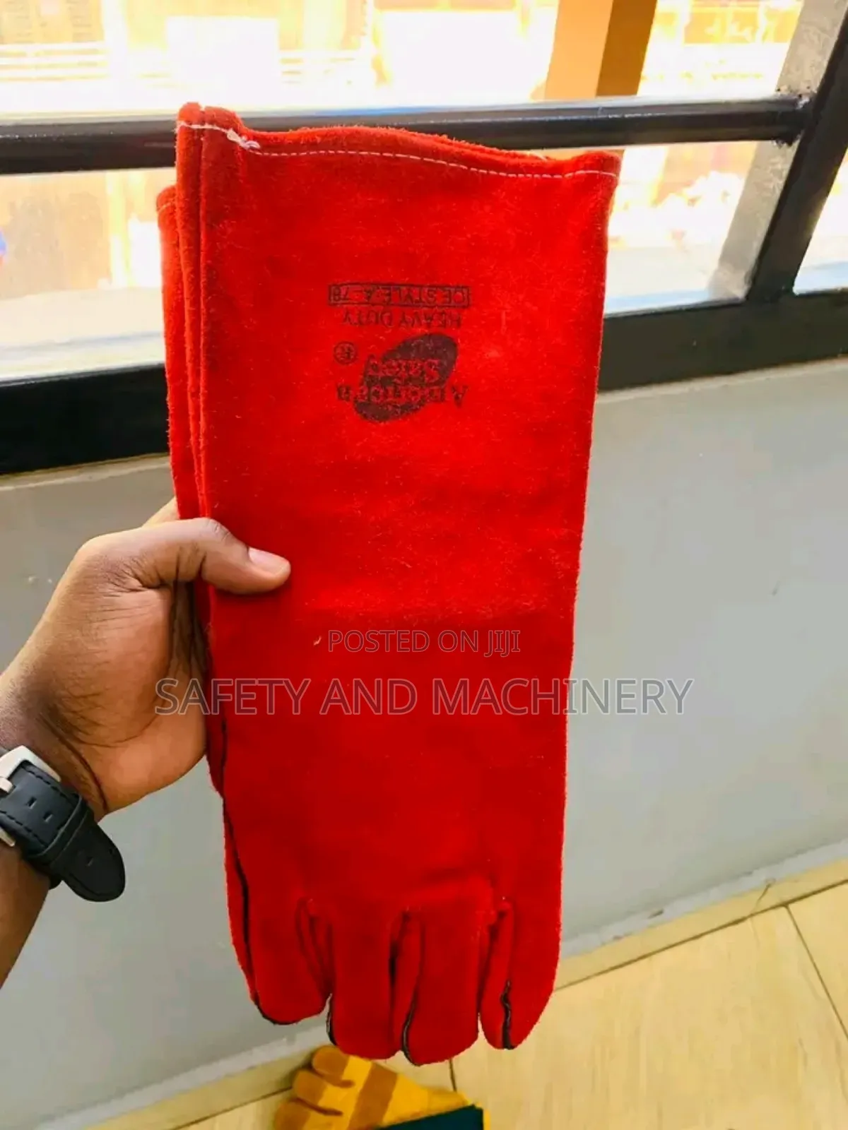 Red Leather Gloves(Welding Gloves)