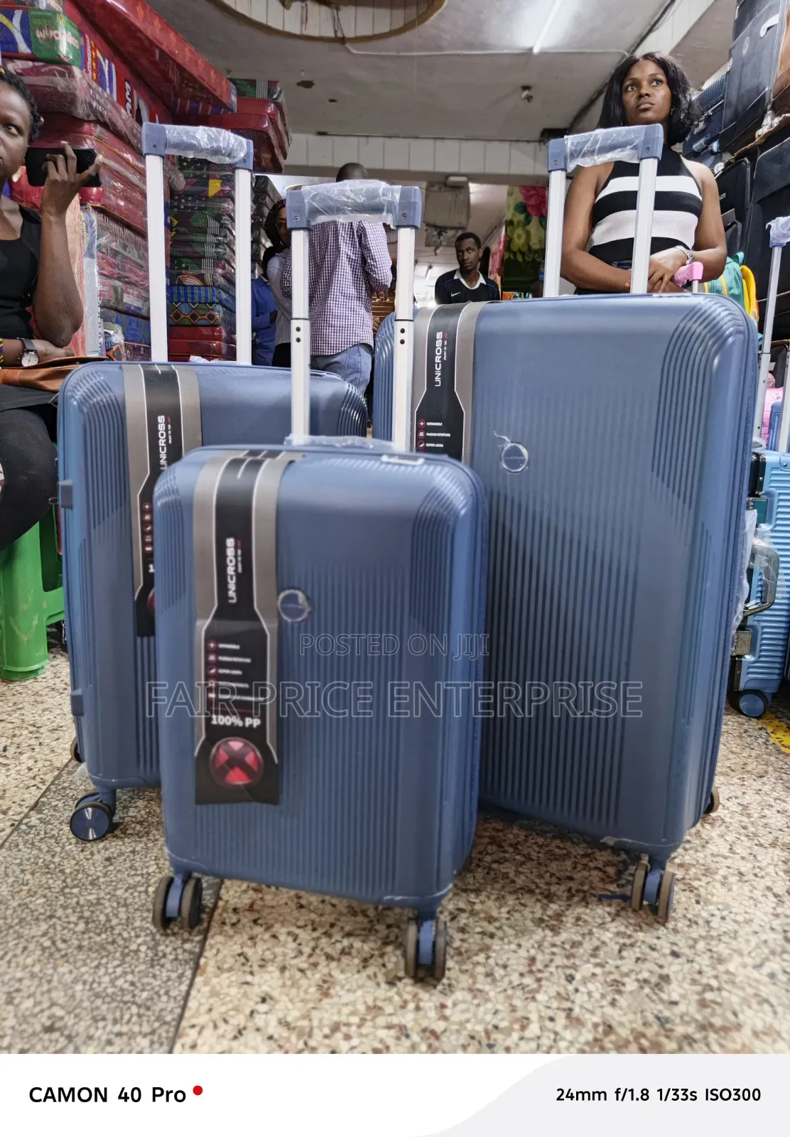 Noble Rubber Plastic Suitcases. Full Set in 3pcs