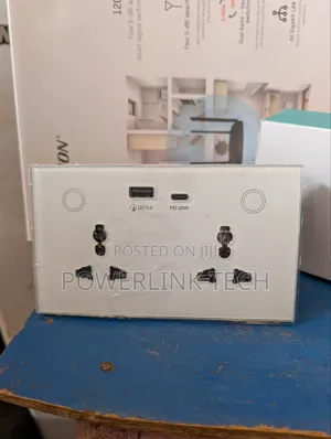 Smart Double Socket With Usb White