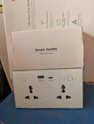 Smart Double Socket With Usb White