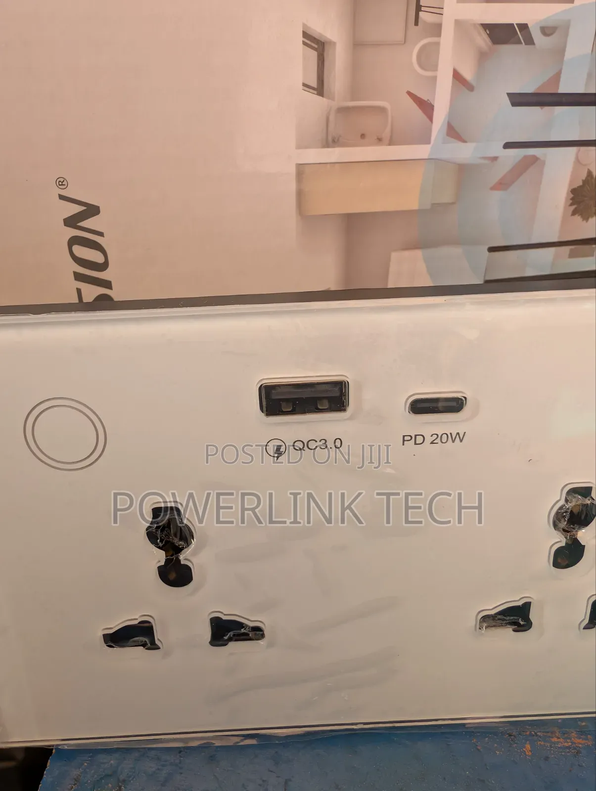 Smart Double Socket With Usb White