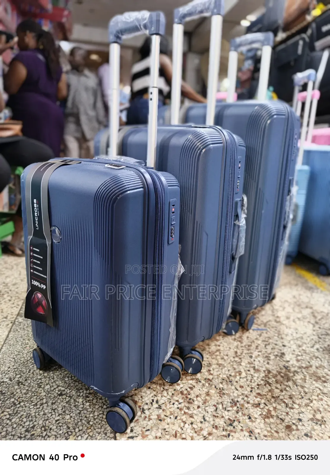 Traveling Plastic Suitcases in Full Set. Rubber Plastic