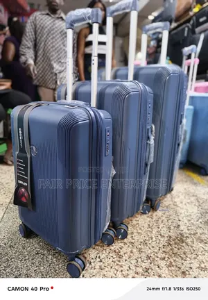 Original Plastic Suitcases Full Sets. Navy Blue Color