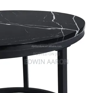 2pcs Marble Tampered Glass Centre Table Set