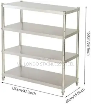 4_ Tier Stainless Steel Rack / Shelf for Canteen