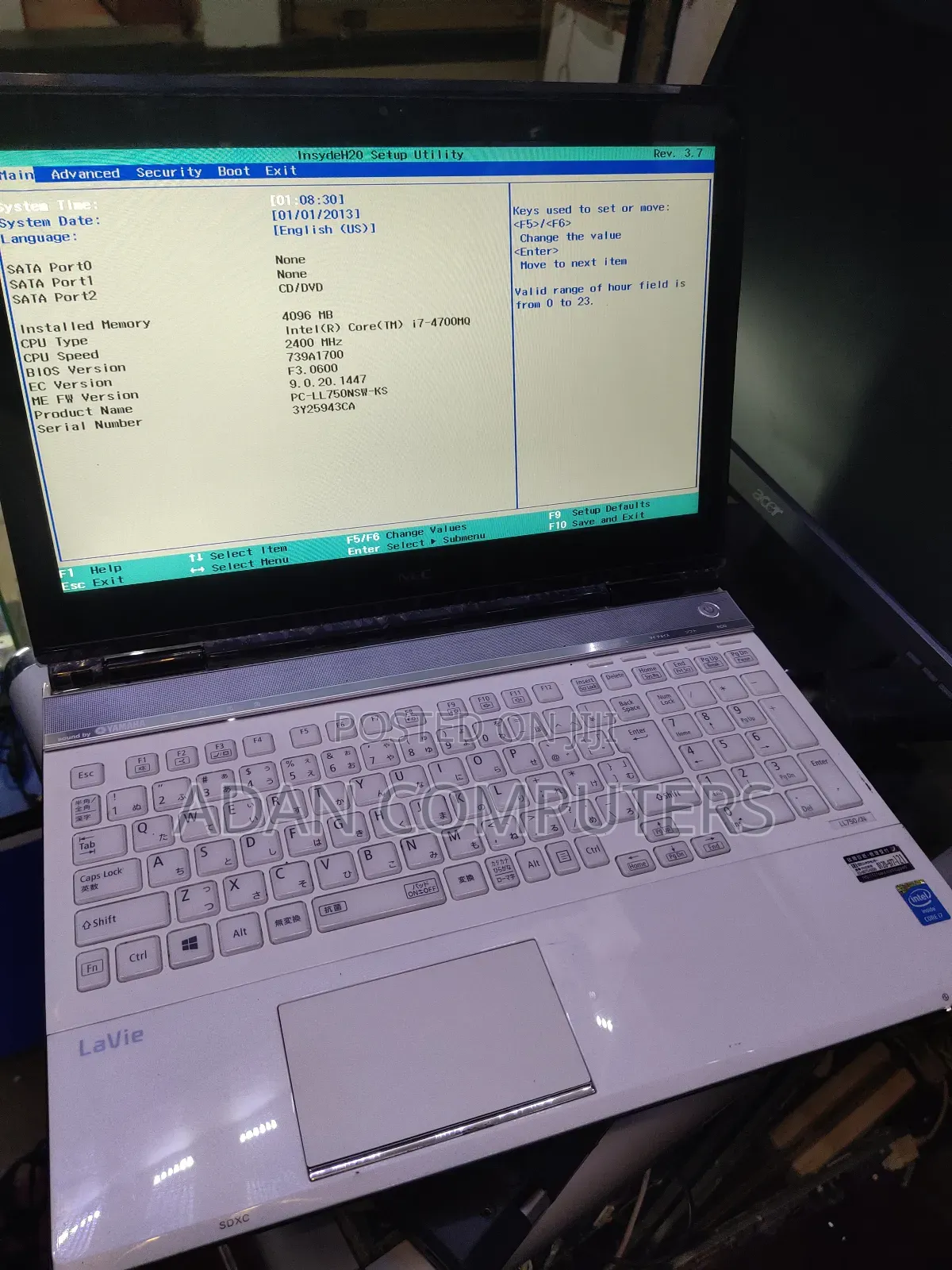 Laptop NEC N22A 4GB Intel Core i7 HDD 500GB