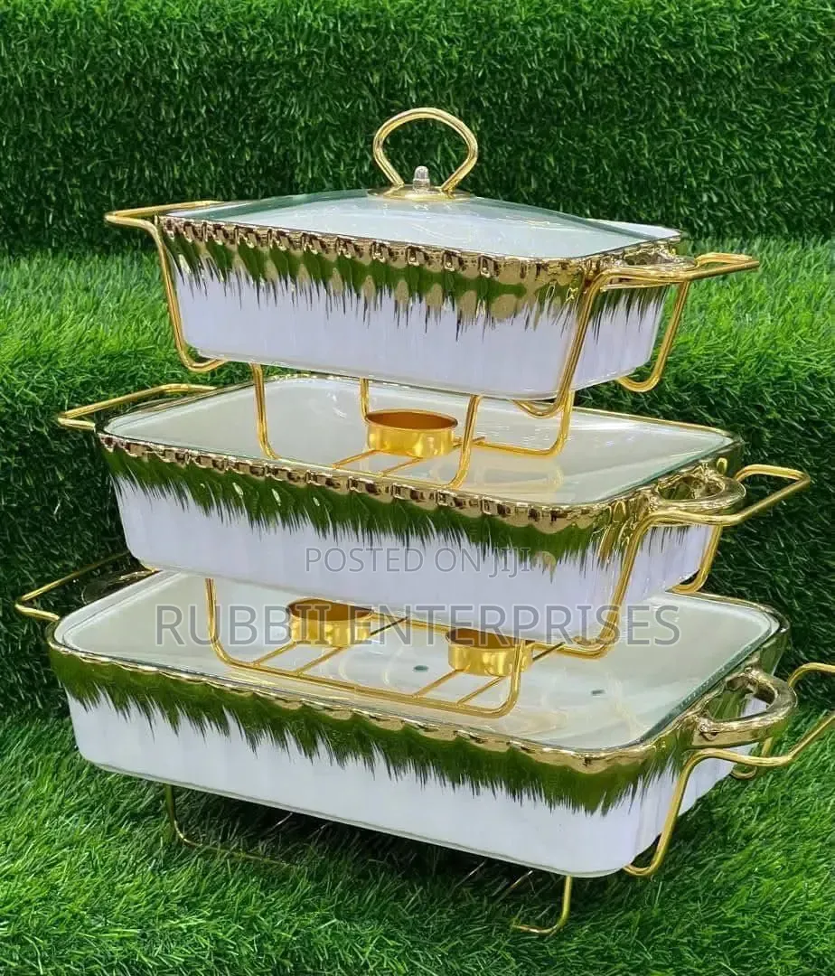 Ceramic Food Warmer 3pc