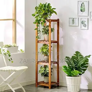 Wooden Corner Plant Stand Rack