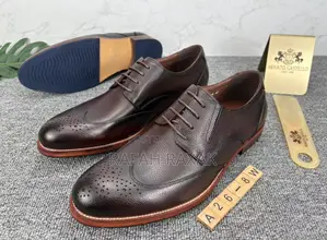 Original Men’S Dark Tan Renato Castello Oxford Leather Formal Shoes