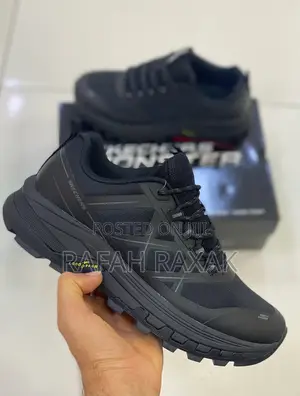 Men’S Black Athletic Skechers Good Year Outdoor Hiking Shoes