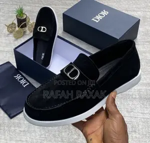 Original Men’S Black/White Dior Suede Loafers