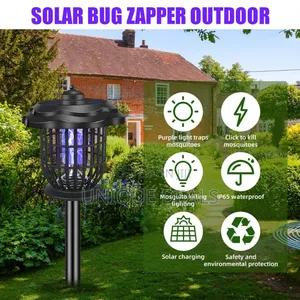 Solar Bug Zapper Outdoor Waterproof Solar Powered