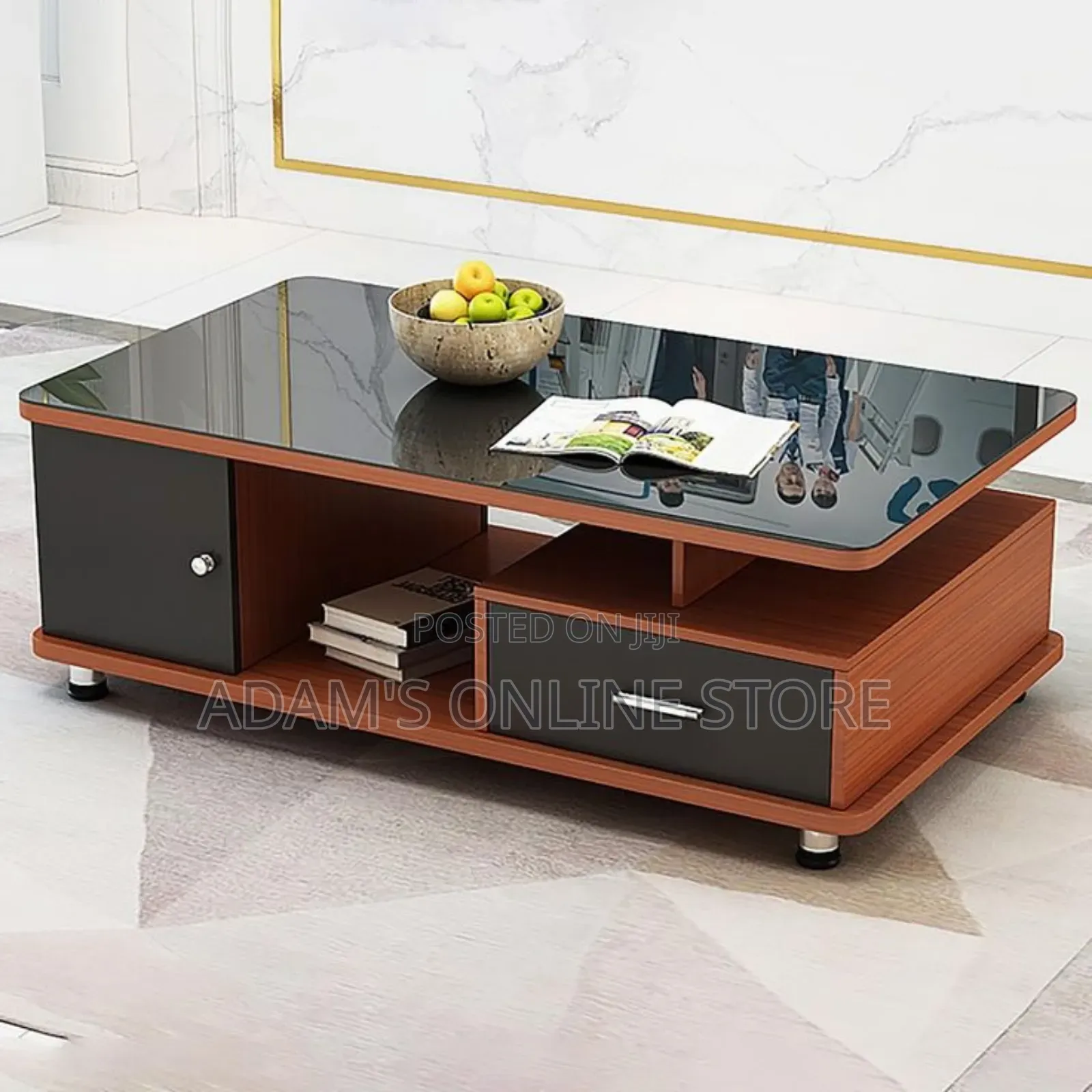 Brown and Black Center Table
