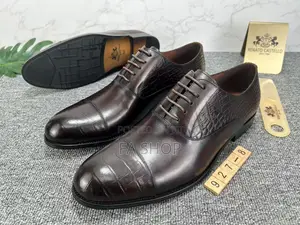 Men’S Genuine Leather Oxford Shoes – Brown (Luxury Design)