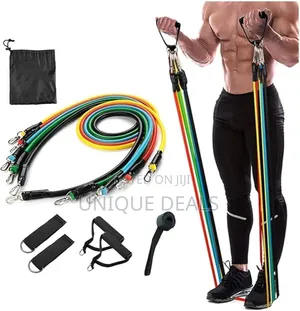 11 Piece Gym Power Resistance Band Set for Workout