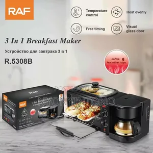 Raf 12liters 3 in 1 Breakfast Maker With Coffee Maker, Oven Toaster