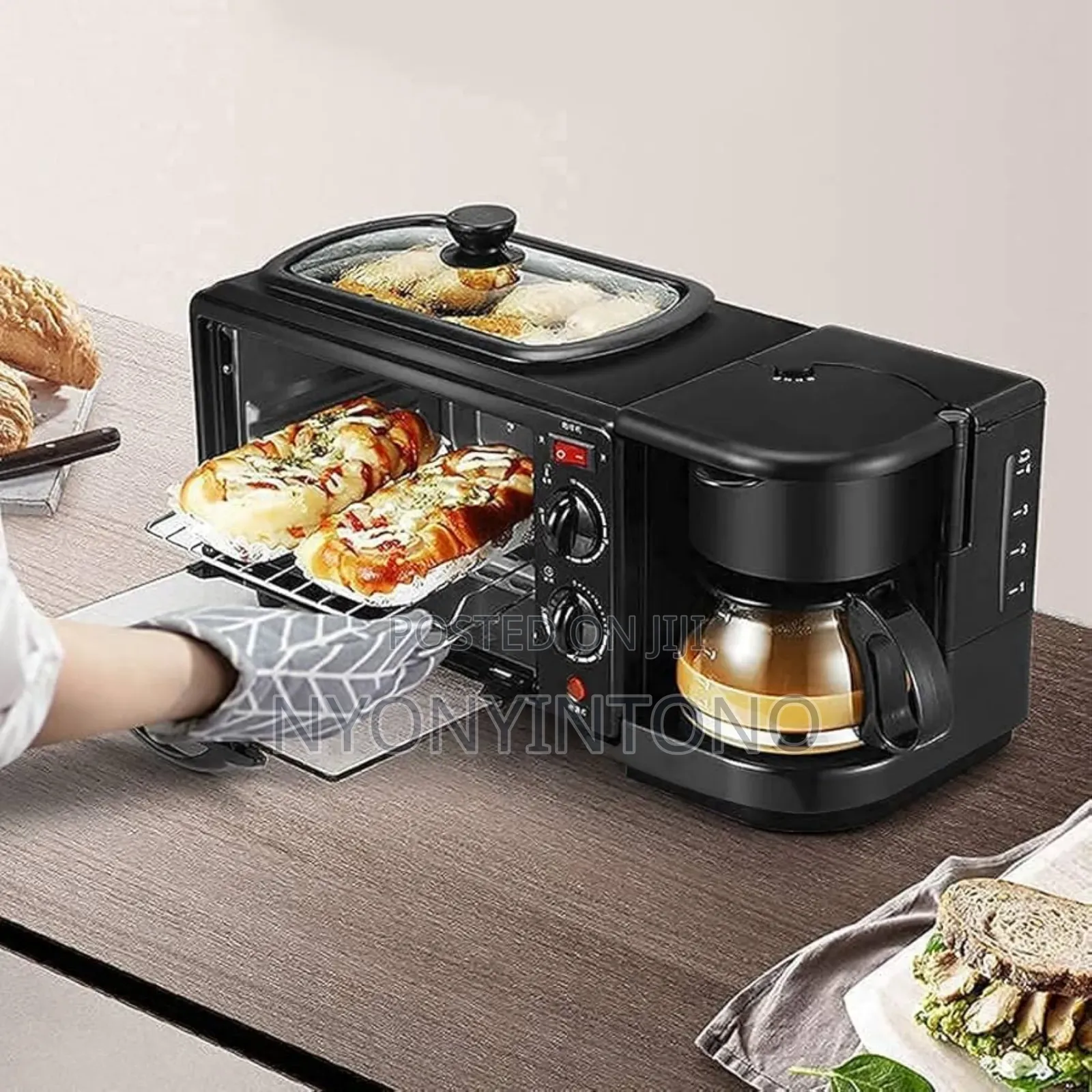 Raf 12liters 3 in 1 Breakfast Maker With Coffee Maker, Oven Toaster