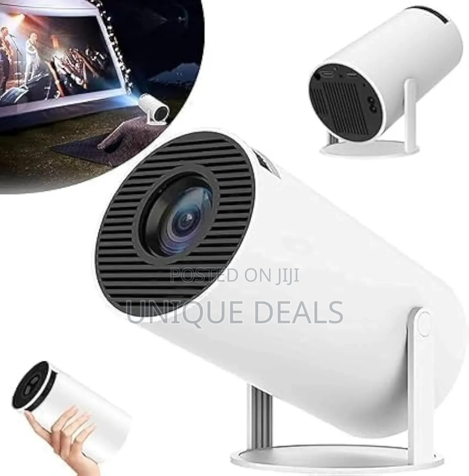 Mini Projector, Full Hd 1080p 180° Rotation Portable Projector