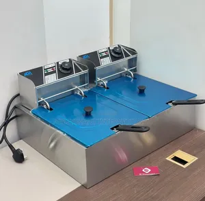 Adh Brand Commercial Double Electric Deep Fryer.