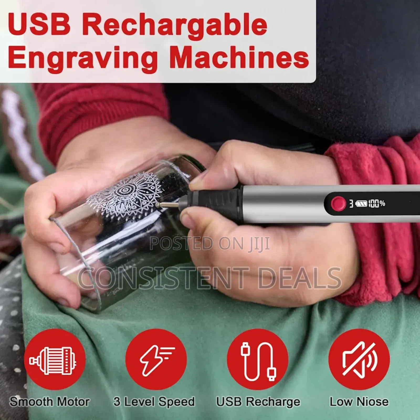 Rechargeable Professional Engraving Pen With Bits