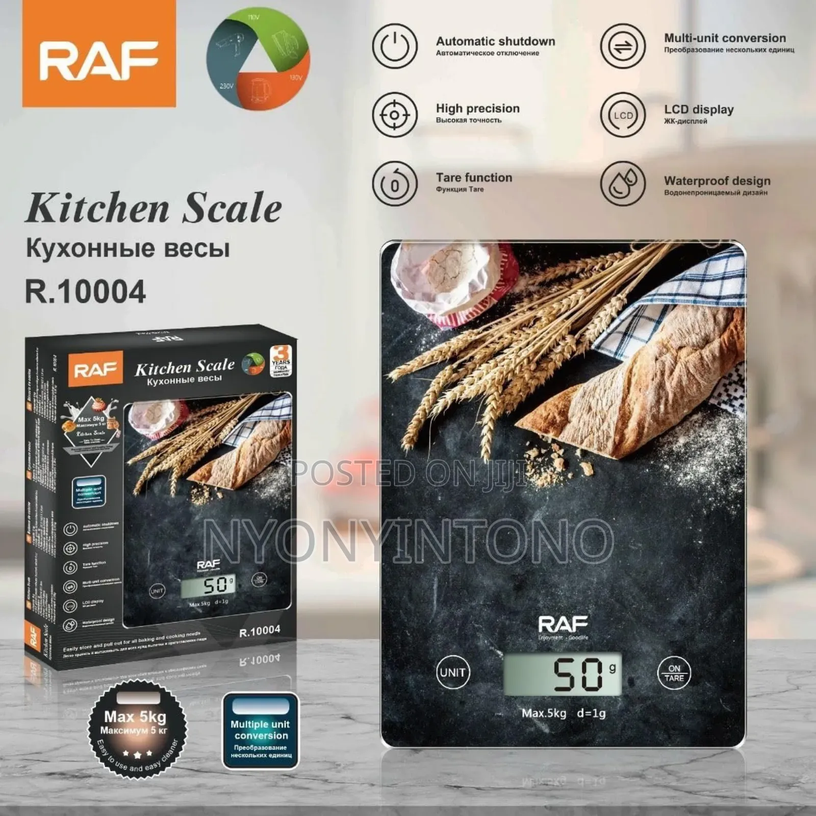 Raf 10kg Max Kitchen Digital Weighing Scale