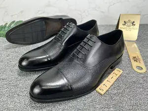 Men’S Premium Black Leather Office Shoes (Brand New)