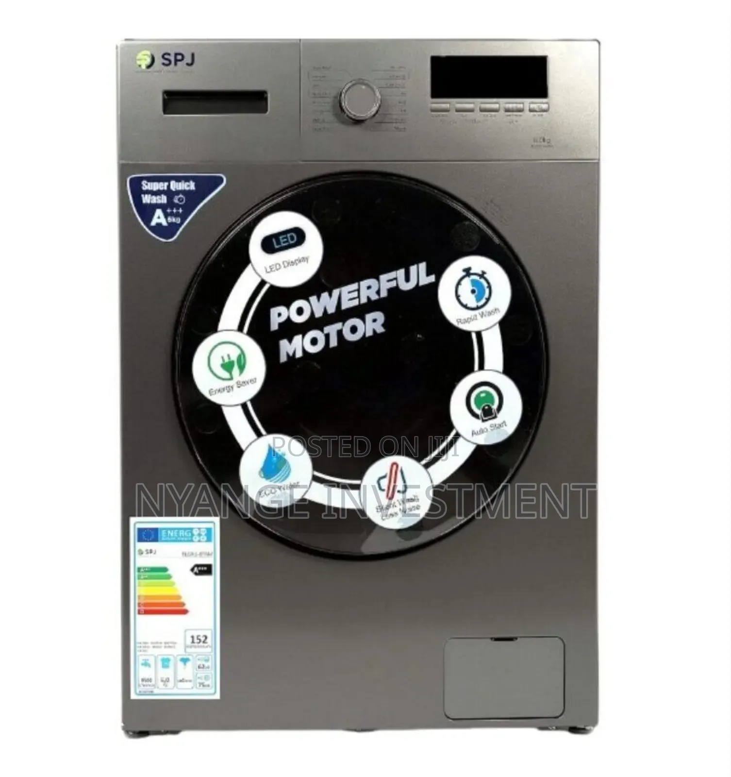 10kg Washing Machine. SPJ 10kg Front Loader