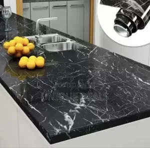 Black Marble Contact Paper for Countertop