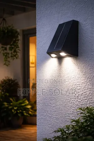 Dual Head Solar Garden Wall Light Waterproof Outdoor Security