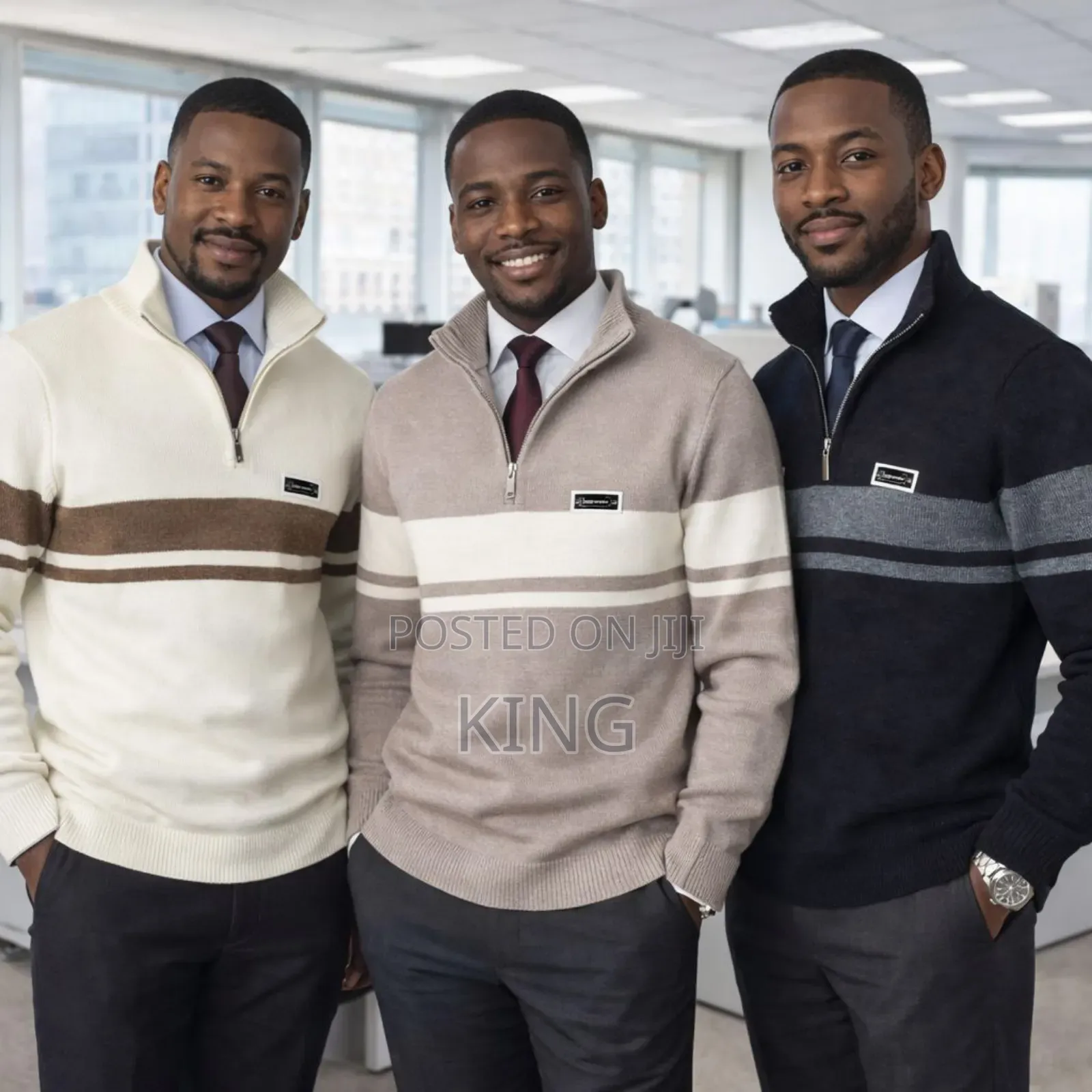 Men's Quarter-Zip Pullover Sweater Slim Fit