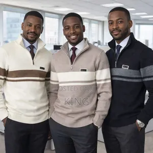 Men's Quarter-Zip Pullover Sweater Slim Fit
