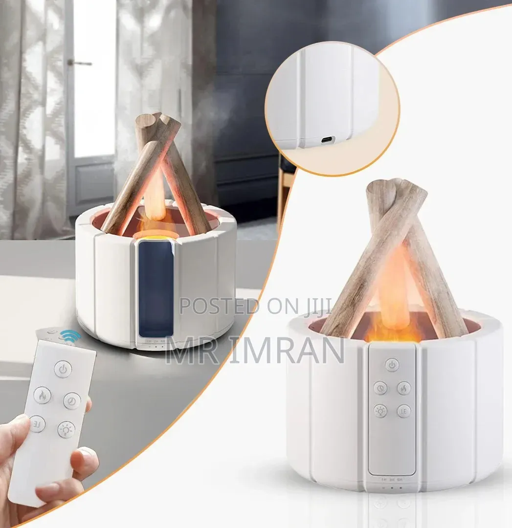 Bonfire-Inspired Ultrasonic Air Humidifier and Essential Oil Diffuser