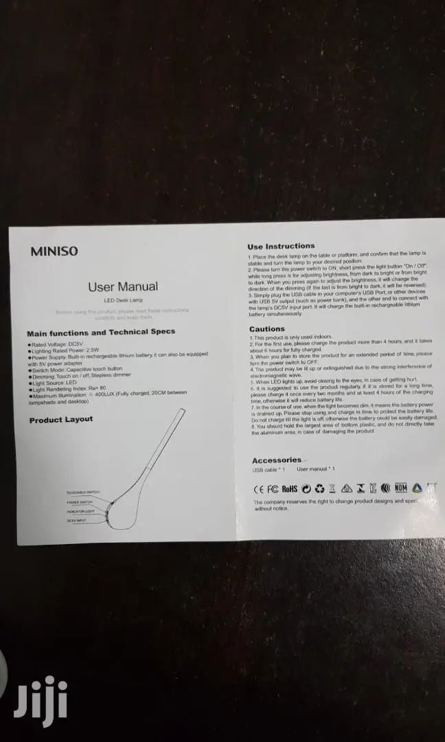 Japan Modern Rechargeable LED Desk Lamp
