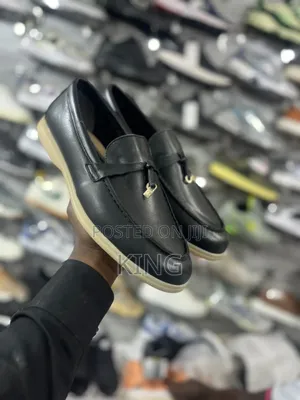 Iconic White Sole Loro Piana Leather Shoes